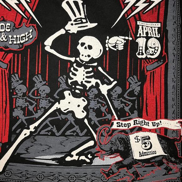 Liquid Blue 🎪 “Grateful Dead World’s Greatest Show” Skeleton Tee – Size XL - Picture 6 of 6